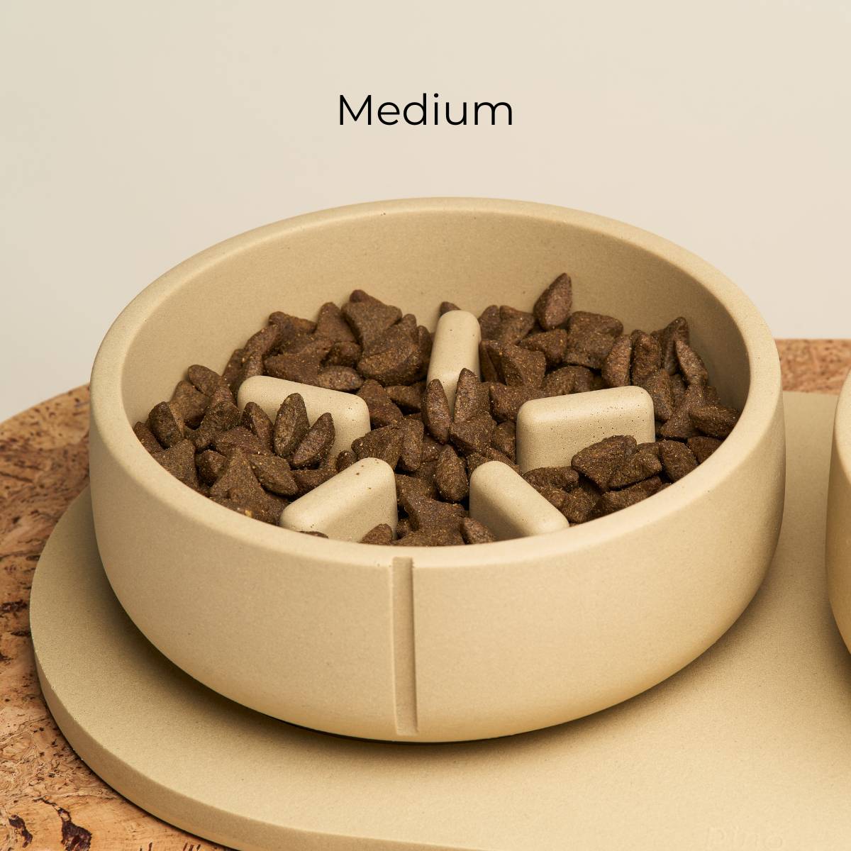 Close up of the camel brown medium slow feeder