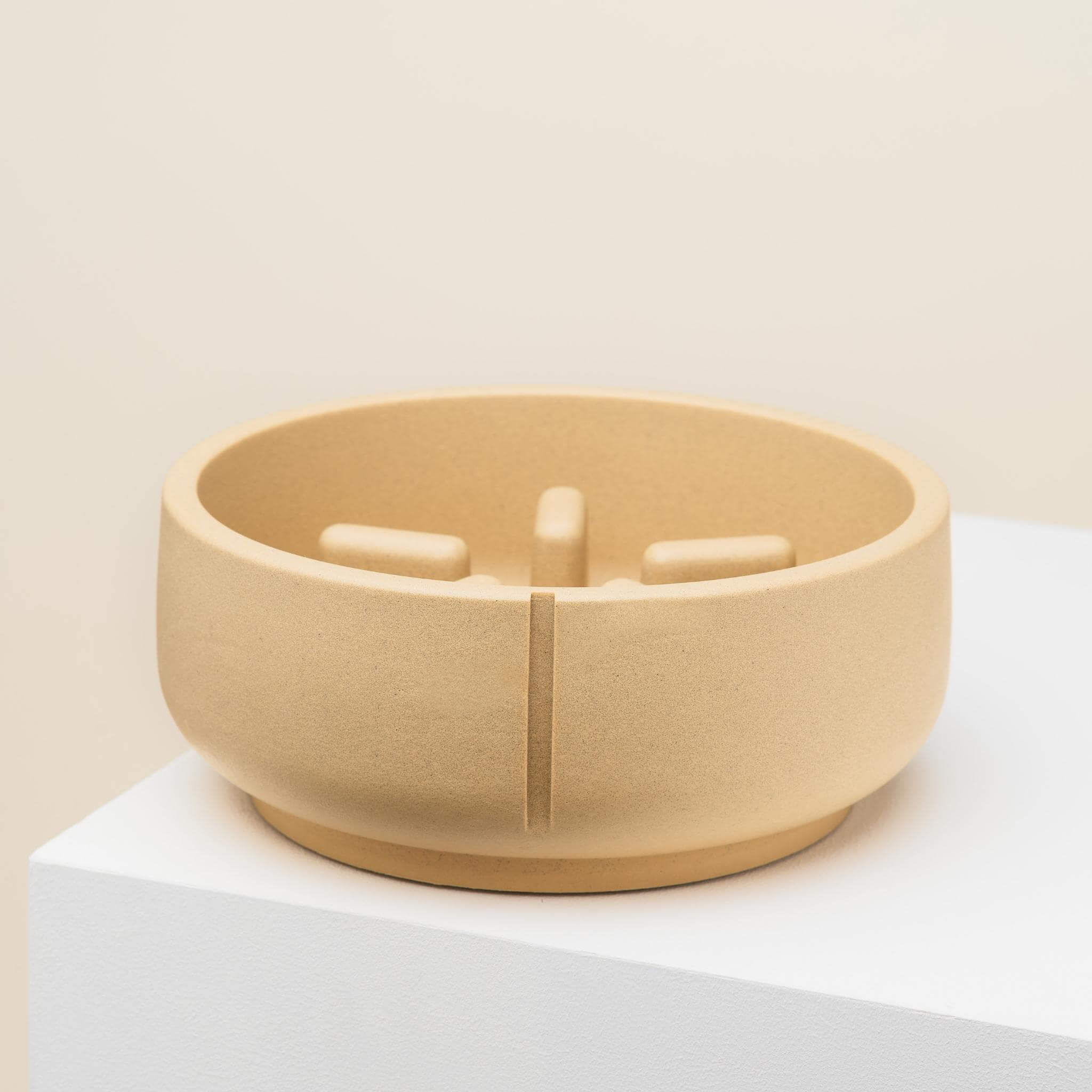 medium slow feeder Camel Brown for dogs