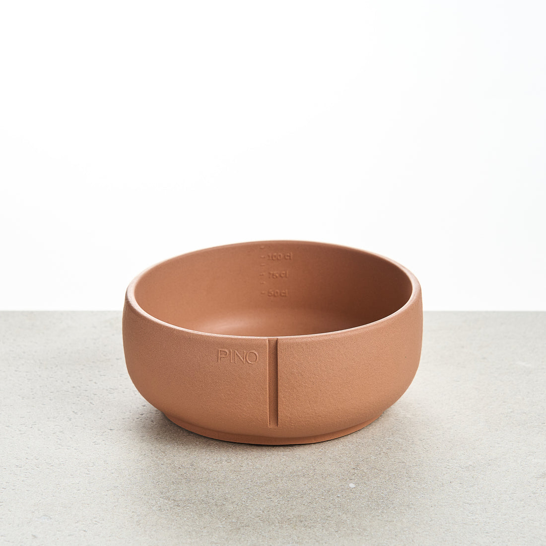 PINO Classic Voerbak Medium in Salmon Terra, effen afwerking