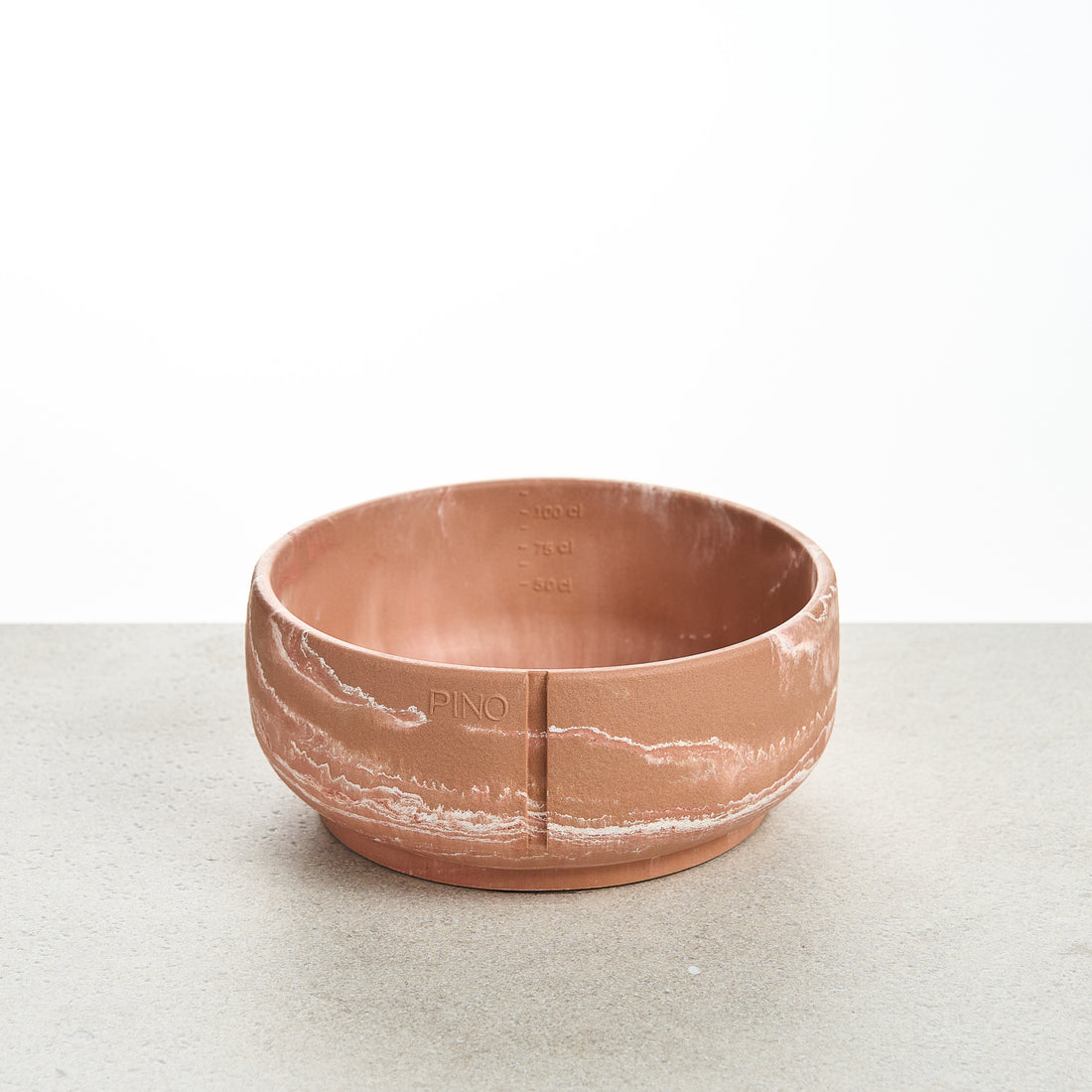 PINO Classic Voerbak Medium in Salmon Terra, gemarmerde afwerking
