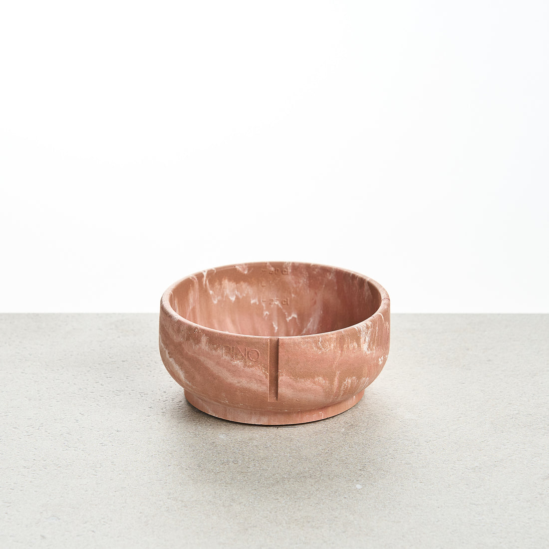 PINO Classic Voerbak Small in Salmon Terra, gemarmerde afwerking