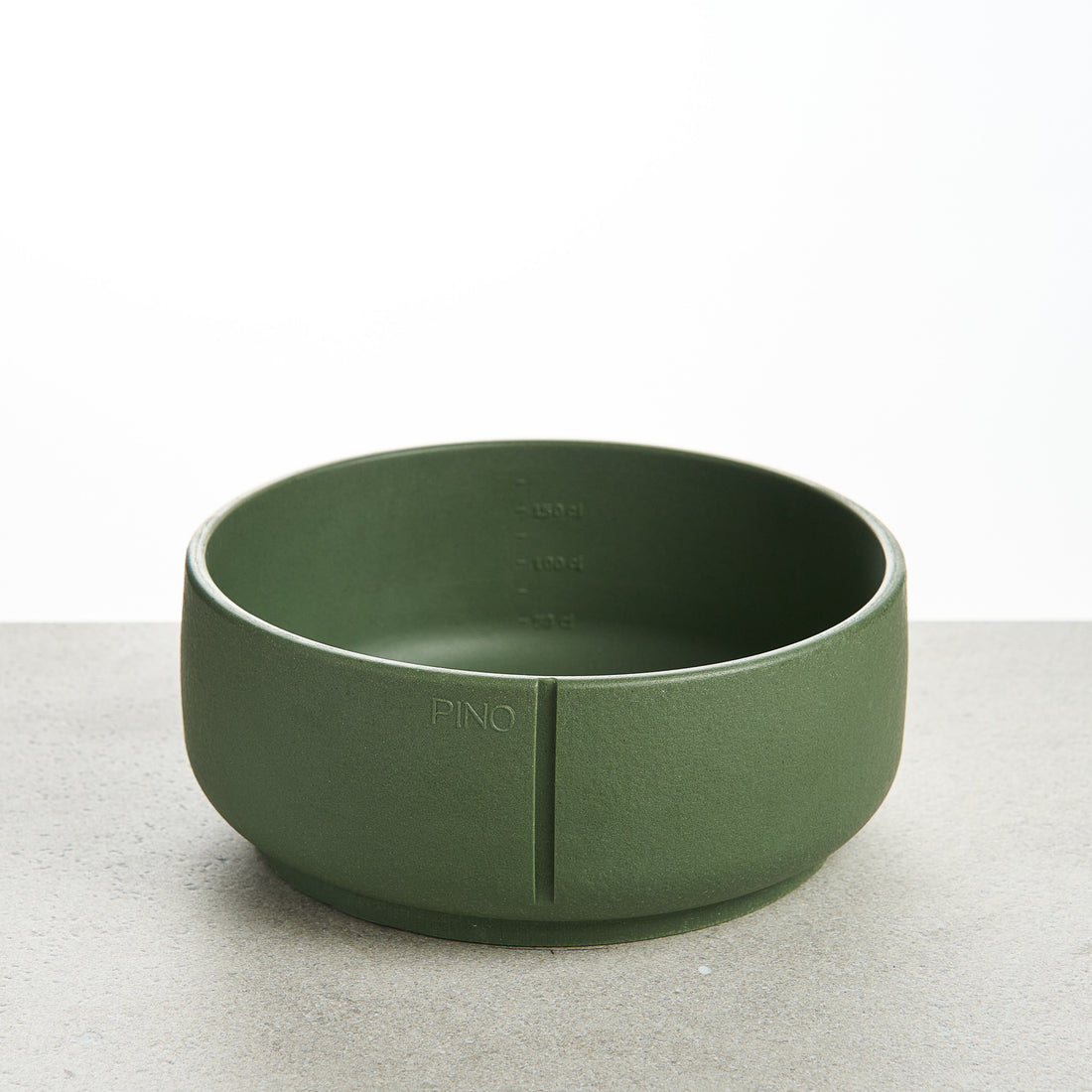 PINO Classic Voerbak Large in Crocodile Green, effen afwerking